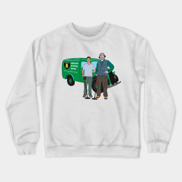 Russell & Hugh - Jewellery Retrieval Service - DMDC - Detectorists Crewneck Sweatshirt by InflictDesign